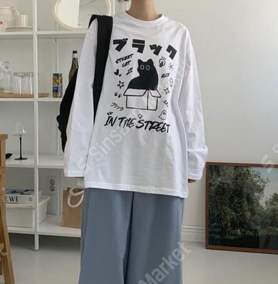 [🇰🇷連線]Street Cat印花薄款長袖