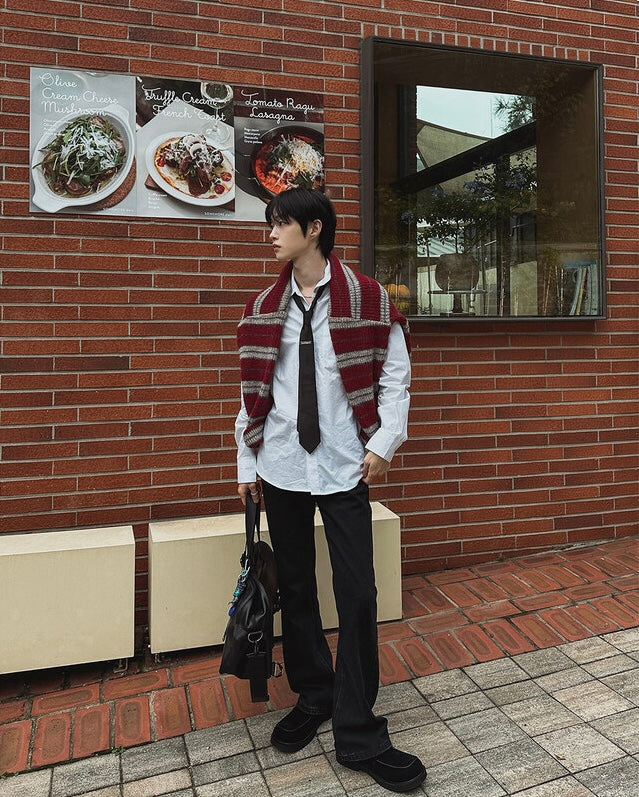 節日感Max！拼色橫間開胸針織外套｜2色入