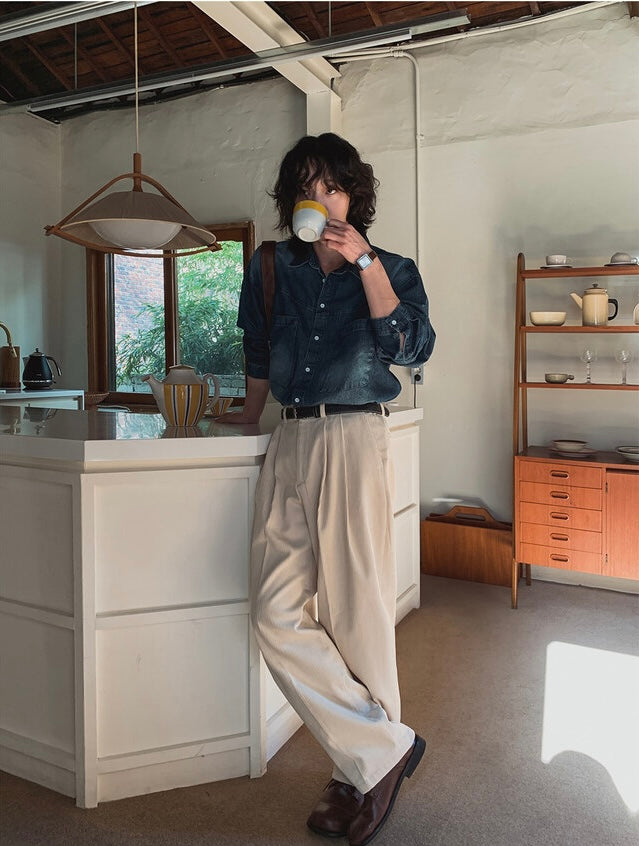 [大熱款🔥]燈芯絨直紋長褲｜5色入