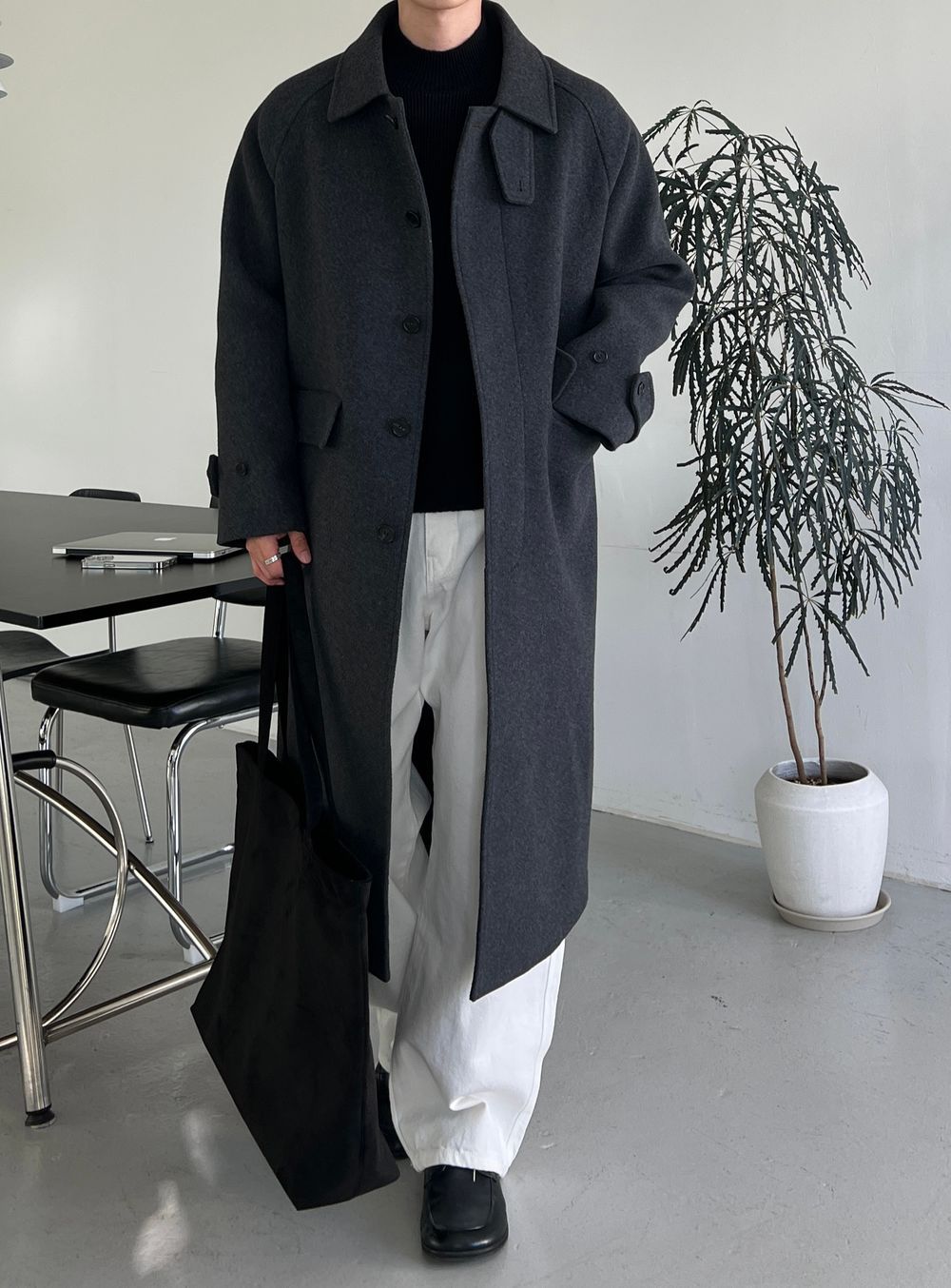 韓國大熱🔥人字紋弧形休閒褲｜3色入