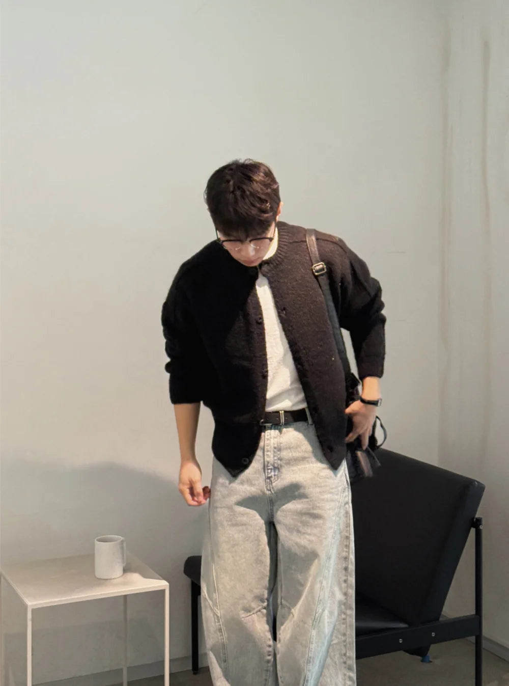 立體剪裁顯肩闊💪🏻圓領短款開胸針織衫｜6色入