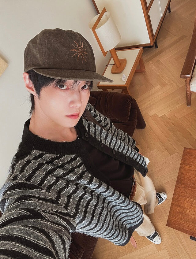 軟糯手感！短款橫間開胸針織外套｜2色入