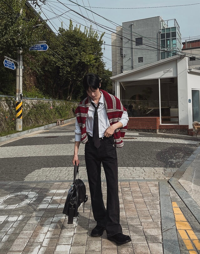 節日感Max！拼色橫間開胸針織外套｜2色入