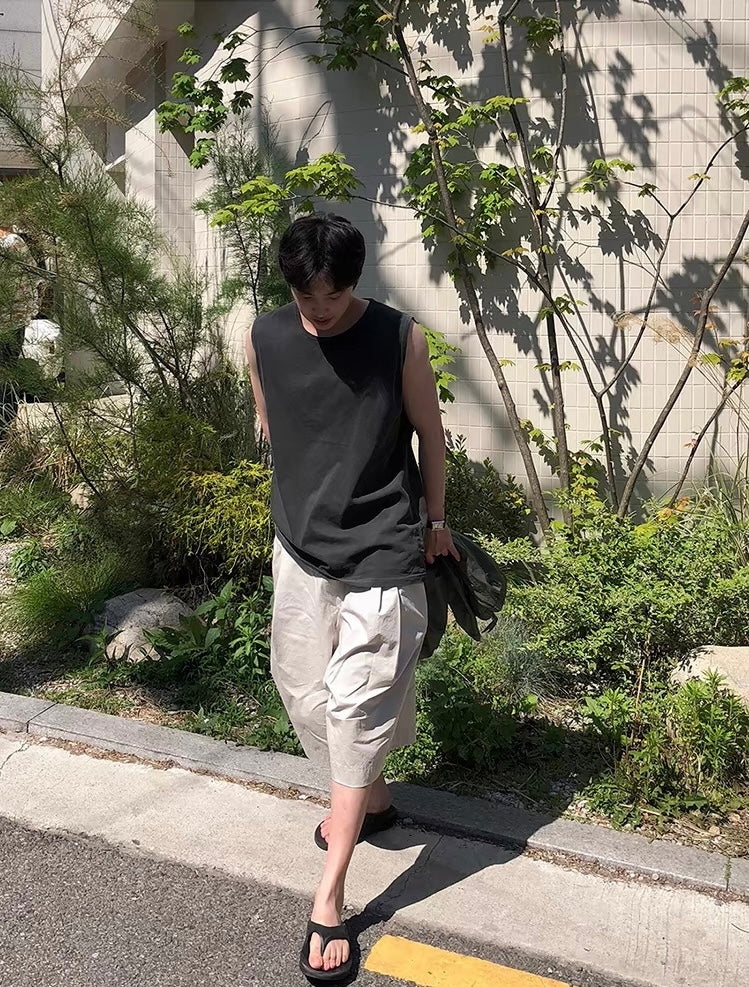 韓系純色簡約坎肩寬鬆背心｜3色入