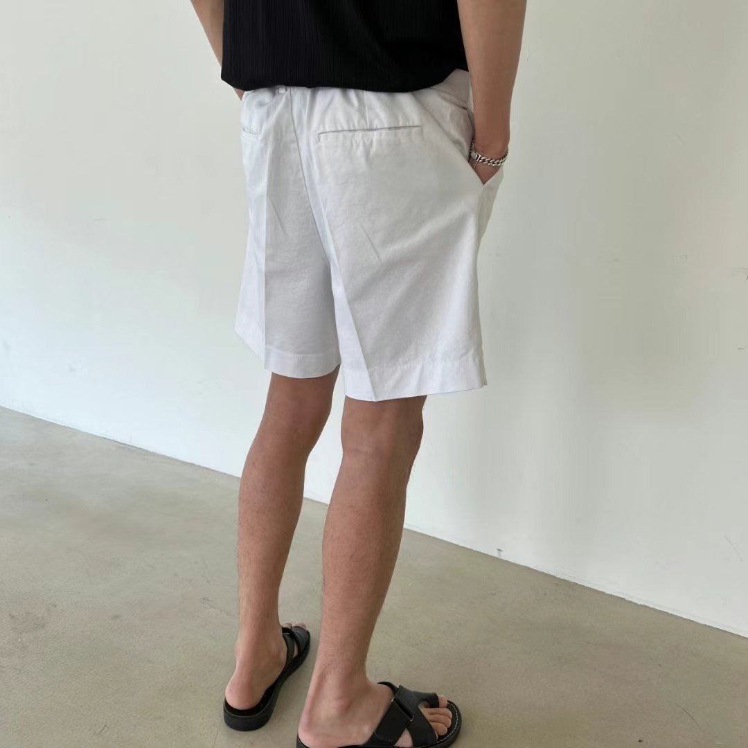 俐落直筒男士韓系休閒短褲