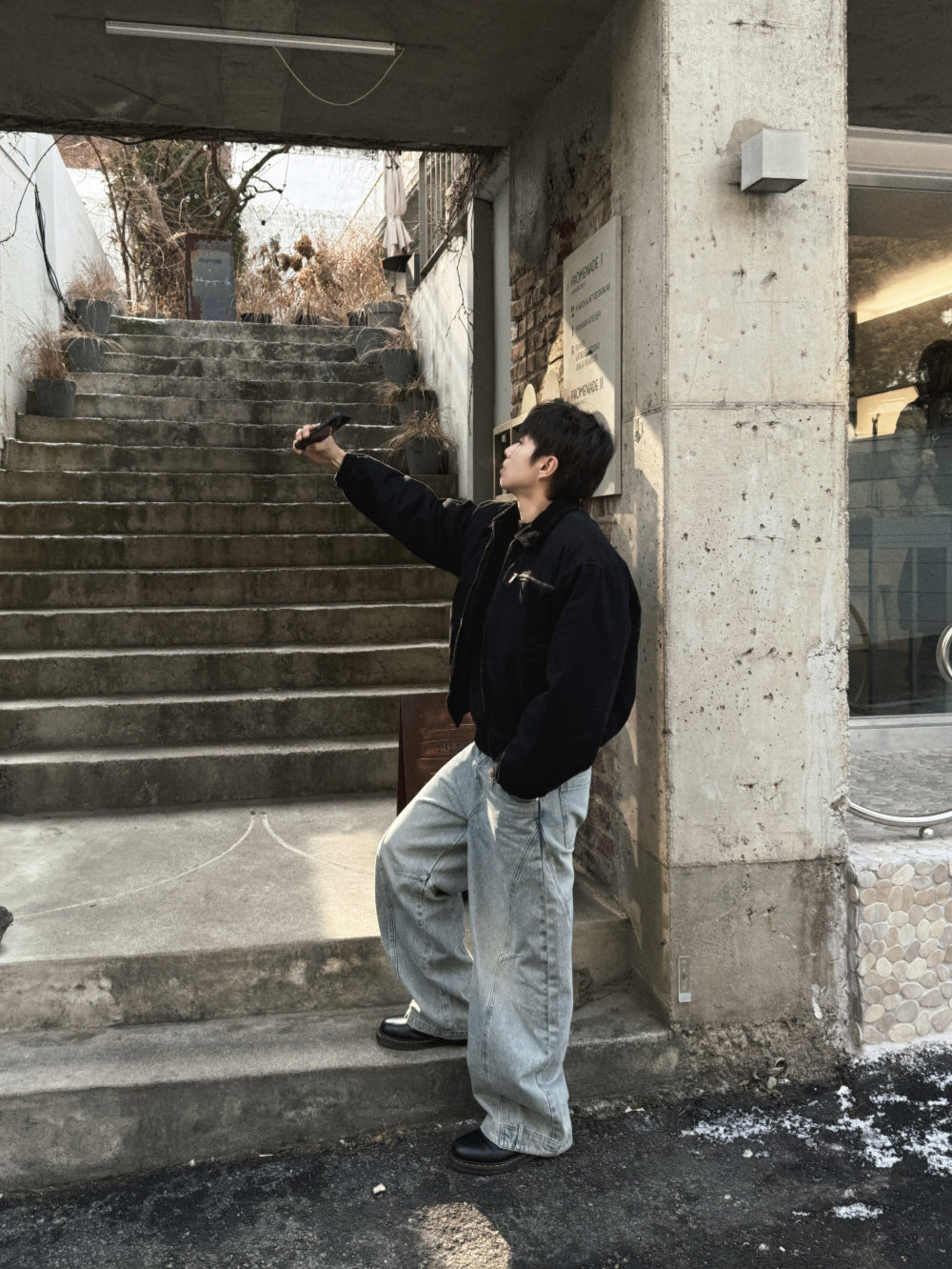 PREMIUM👑韓製重工短版拼接工裝外套｜2色入