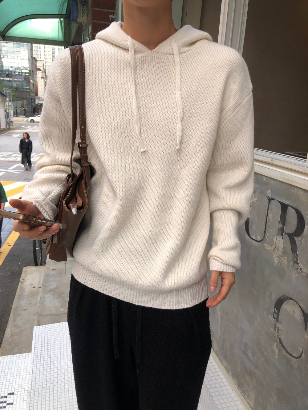 男友感單品！立體編織針織Hoodie｜4色入