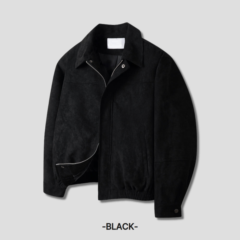 PREMIUM👑簡約款哈靈頓麂皮外套｜3色入