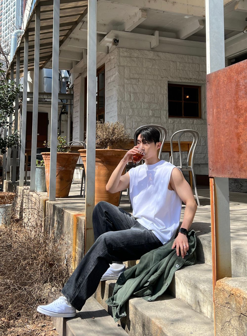 Gym Bro系列🏋️線條純色坎肩背心｜4色入