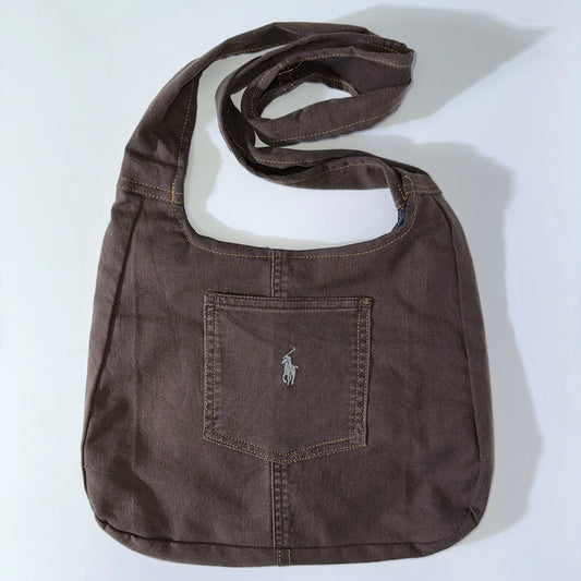 Remade Polo Long Shoulder Bag Brown&Grey