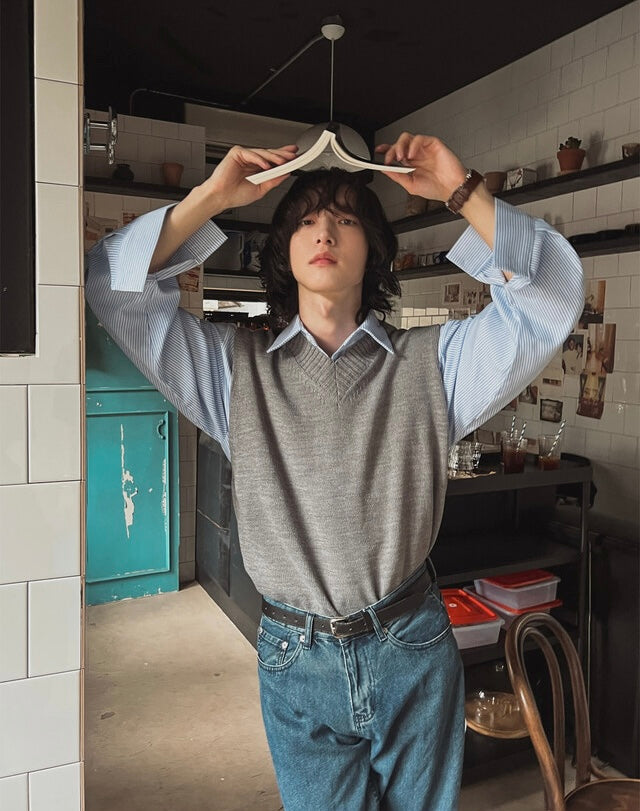 基礎款必入！純色 V領針織背心 | 8色入