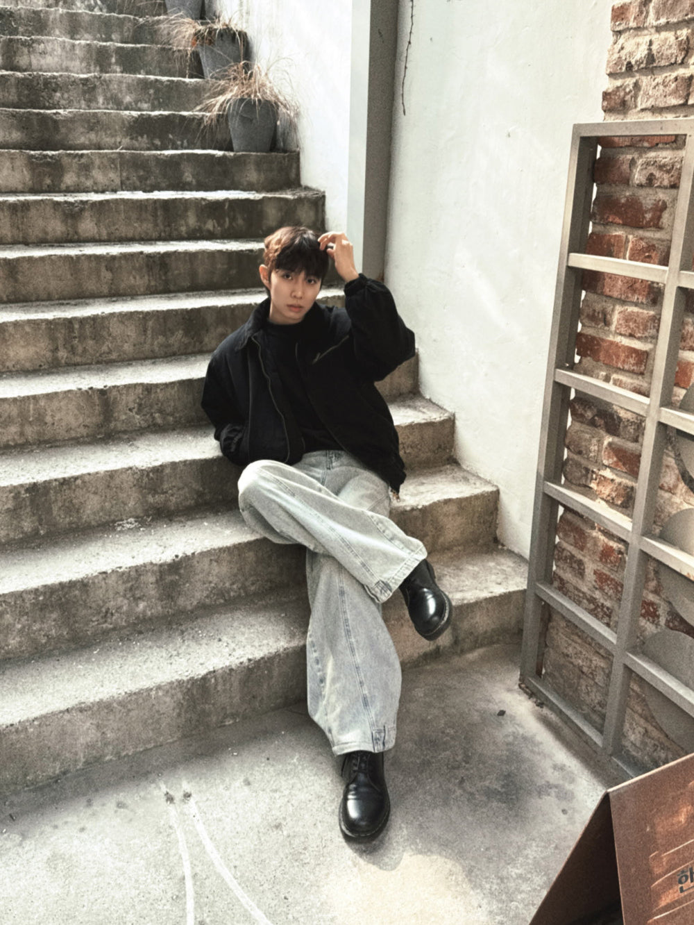 PREMIUM👑韓製重工短版拼接工裝外套｜2色入