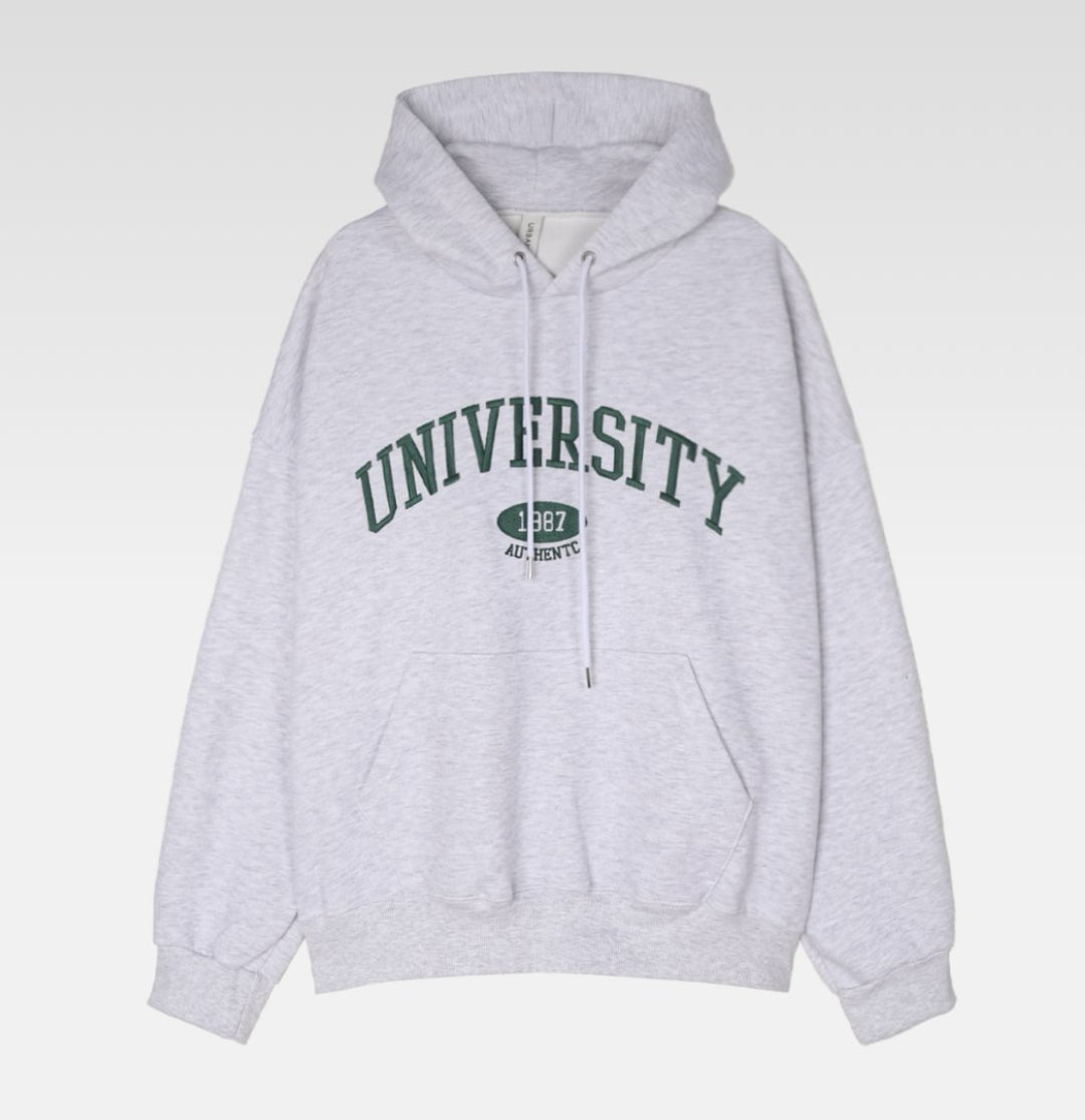 [重磅]University 刺繡連帽衛衣