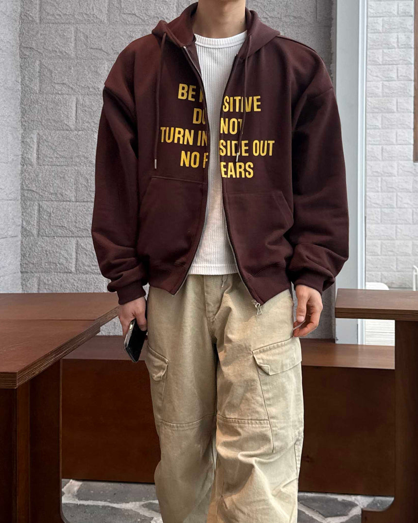 薄款更耐穿🍃Be Positive開胸衛衣｜3色入