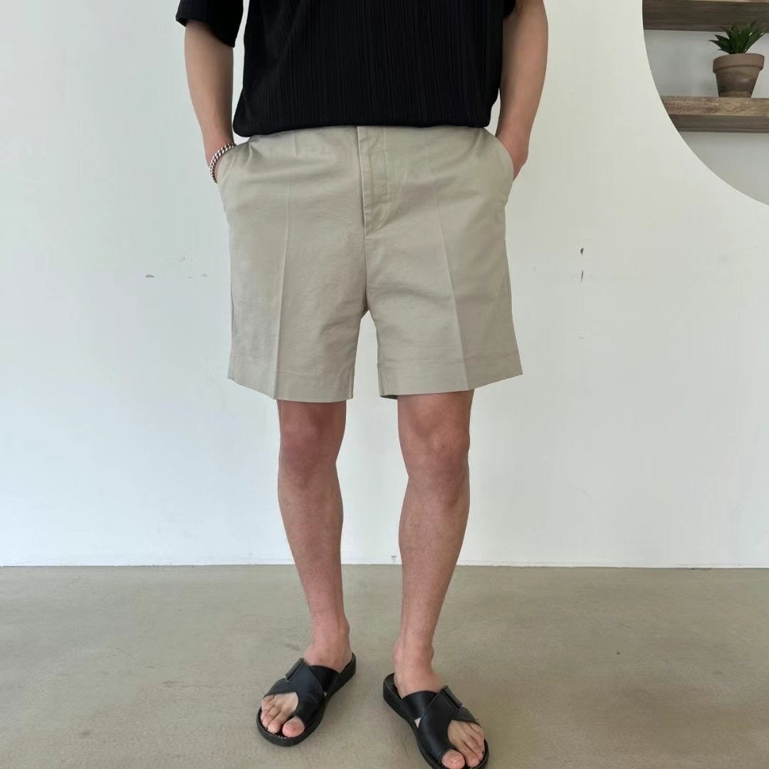 俐落直筒男士韓系休閒短褲