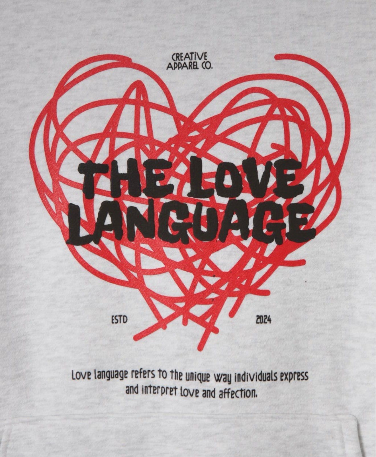 LOVE language 心心塗鴉連帽衛衣