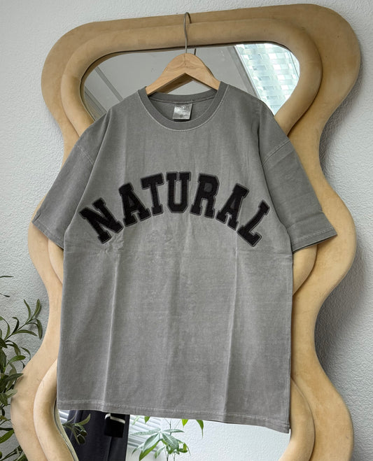 TW NATURAL水洗拼貼布刺繡短袖