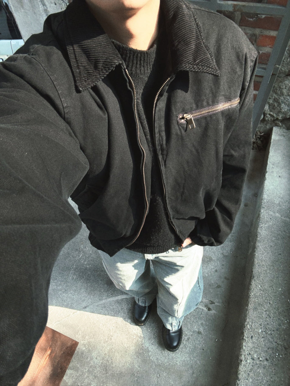 PREMIUM👑韓製重工短版拼接工裝外套｜2色入