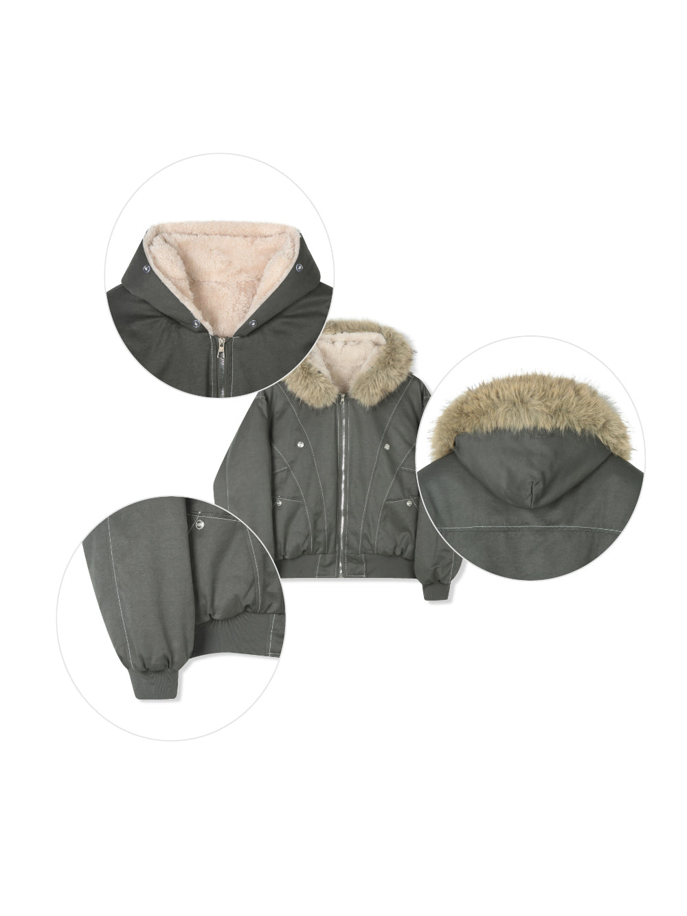 2026大熱款！Raccoon毛毛邊明線外套｜2色入