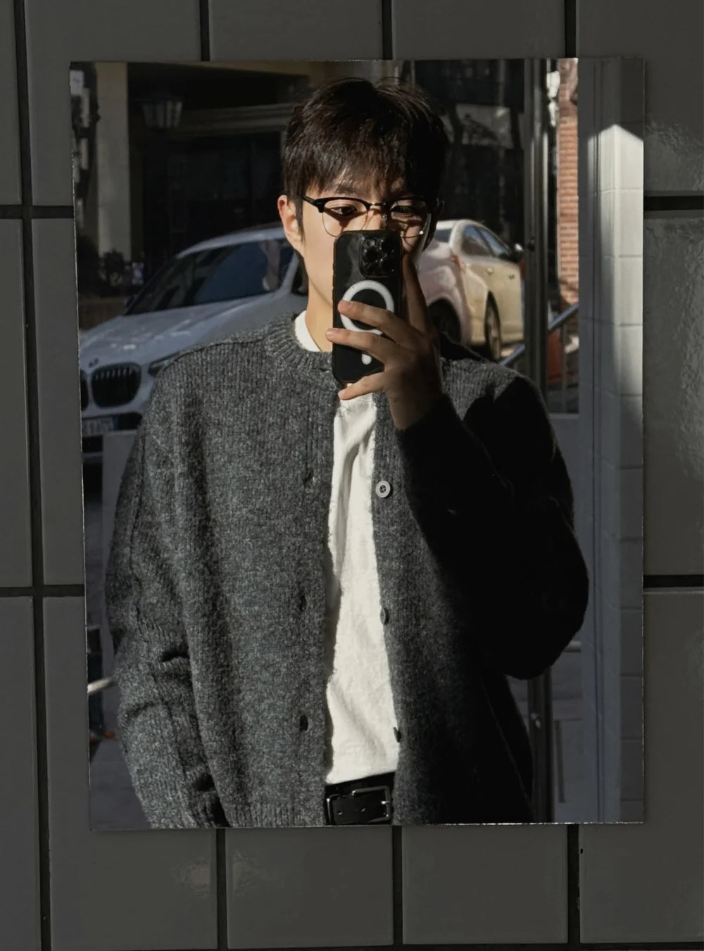 立體剪裁顯肩闊💪🏻圓領短款開胸針織衫｜6色入