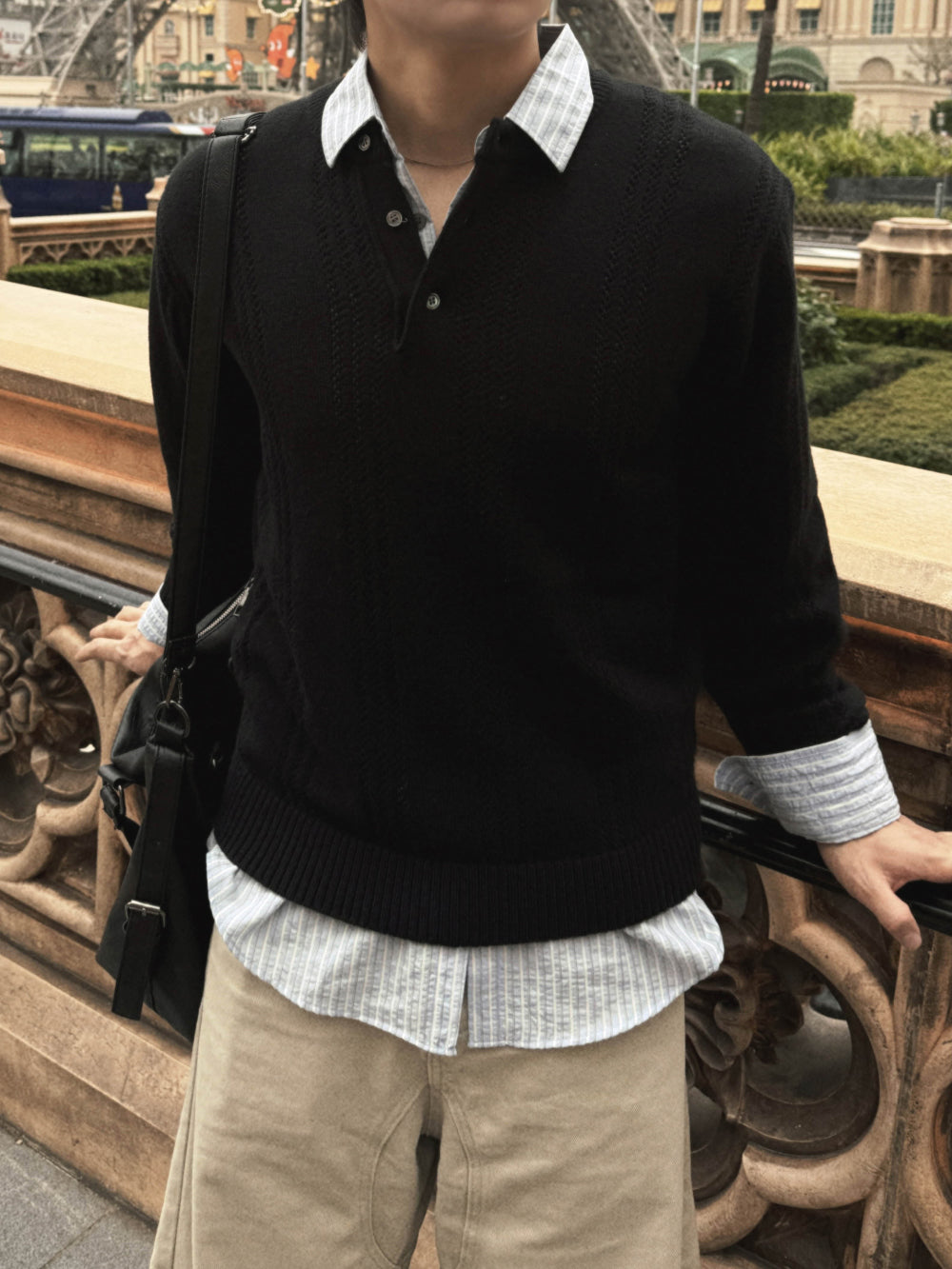 PREMIUM👑細麻花亨利領針織衫｜4色入