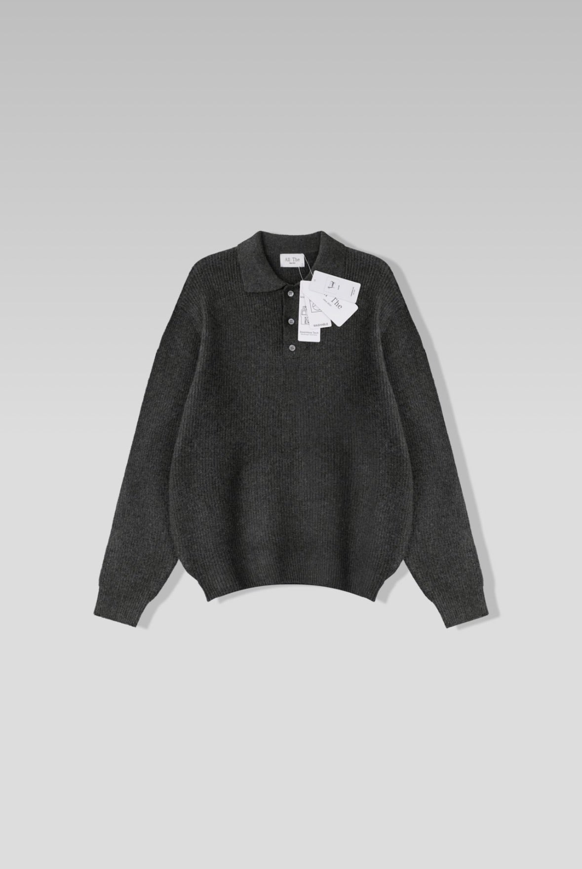 (休閑穩重感！)純色翻領POLO針織上衣｜9色入