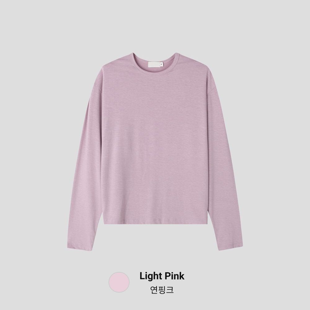 （1＋1）超親膚！韓製柔軟圓領長袖T恤｜9色入