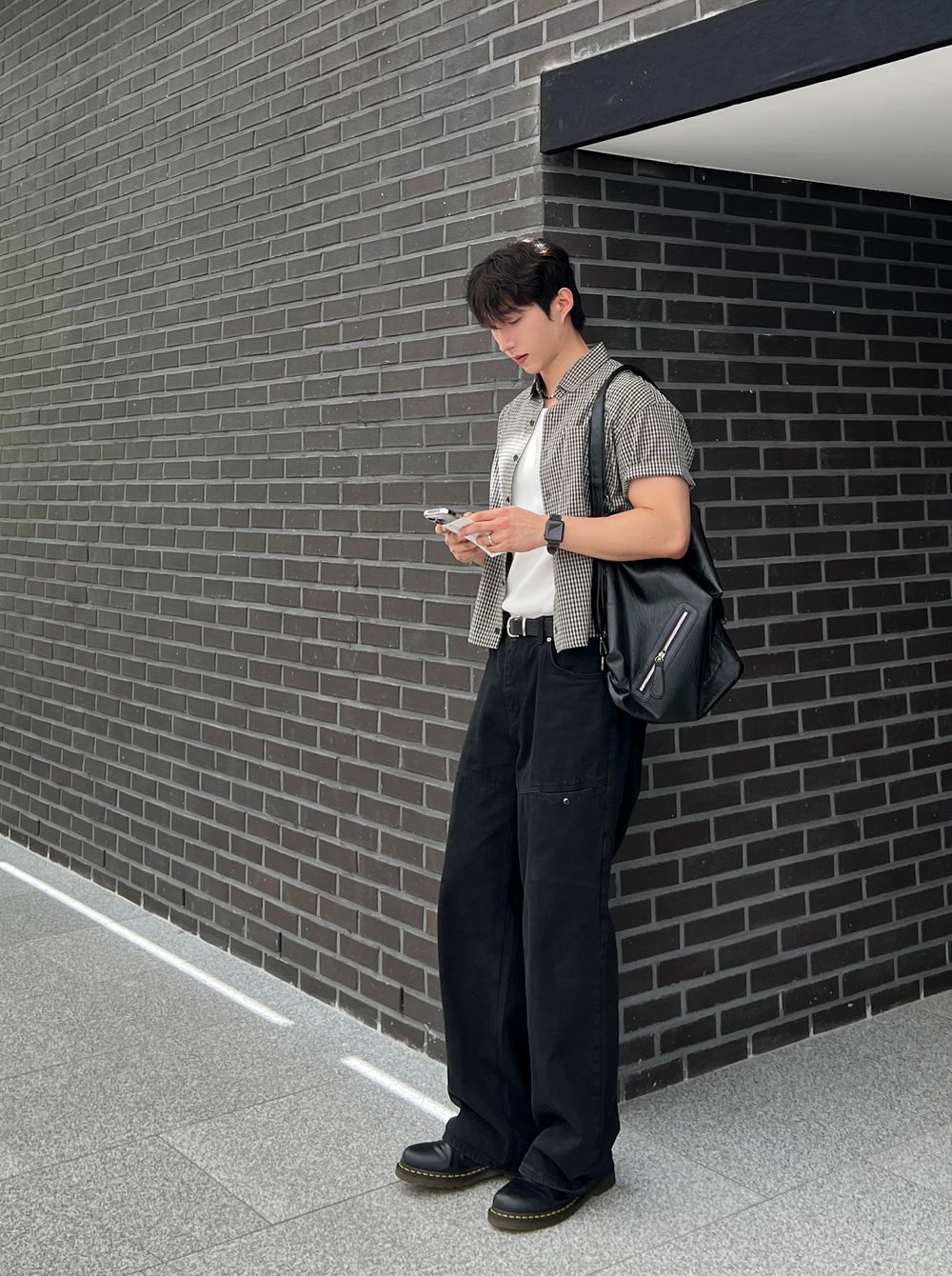 不壓身高！格仔短袖恤衫｜4色入