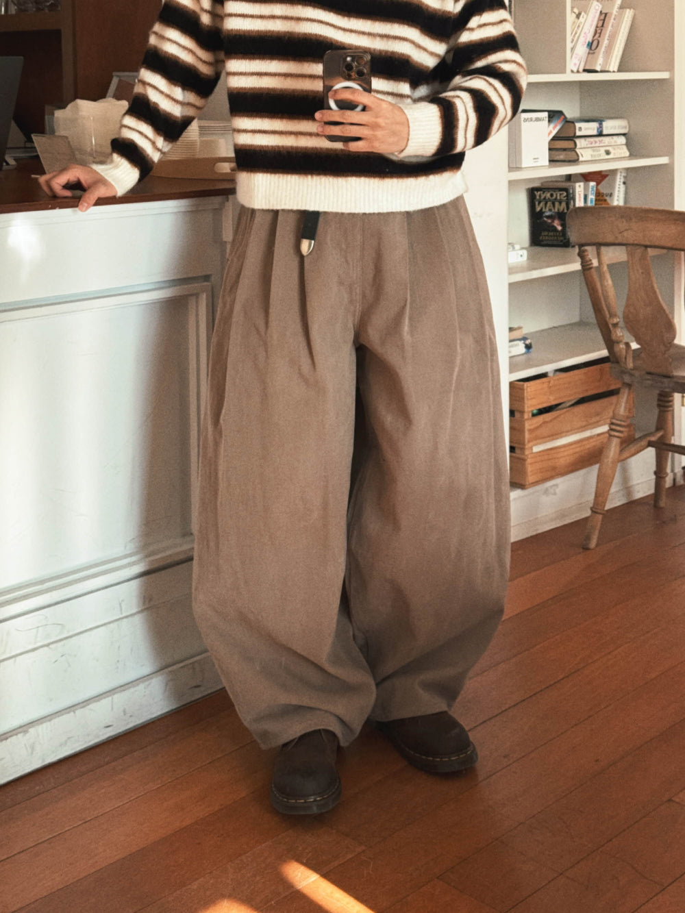 含內絨✔️百搭款寬鬆廓型休閒褲｜3色入