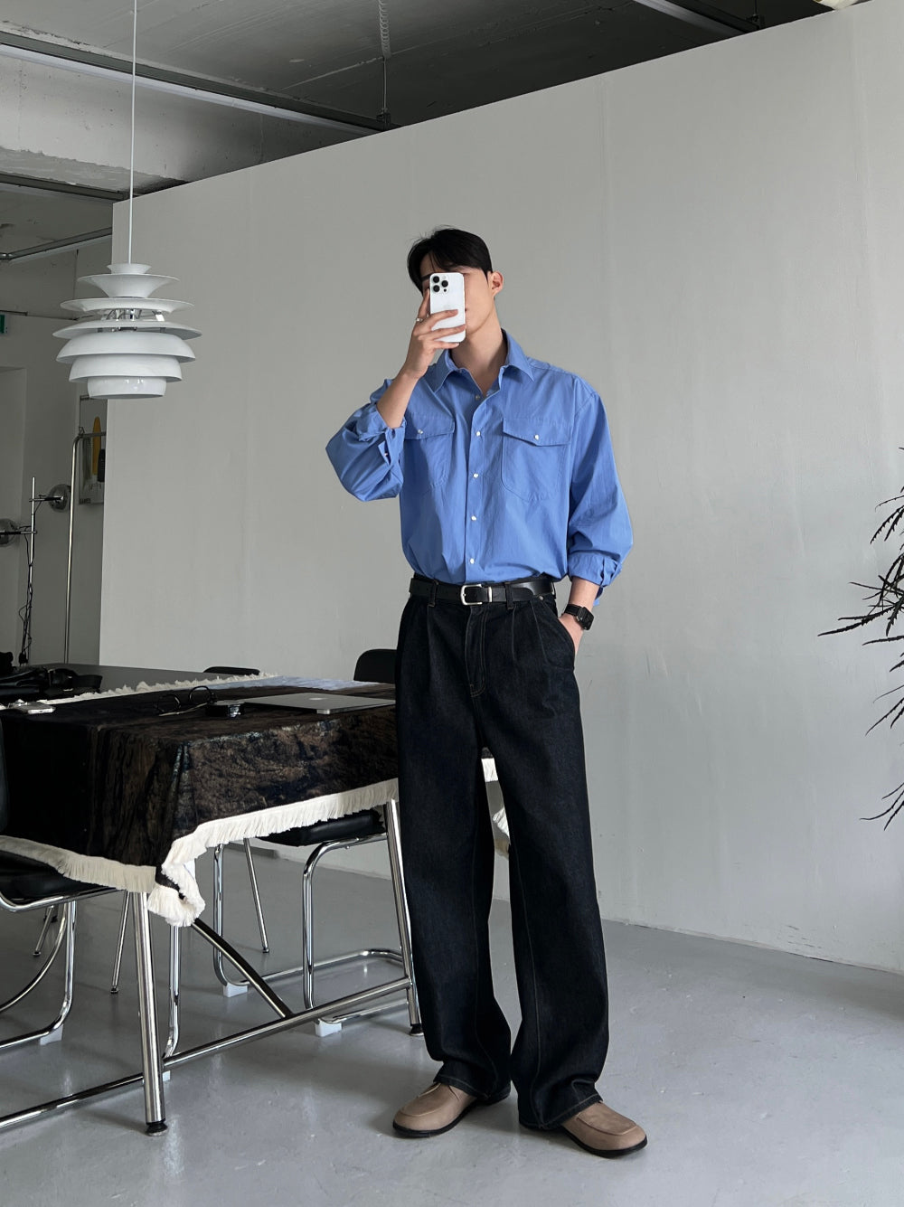 韓系極簡風皮鞋｜2色入