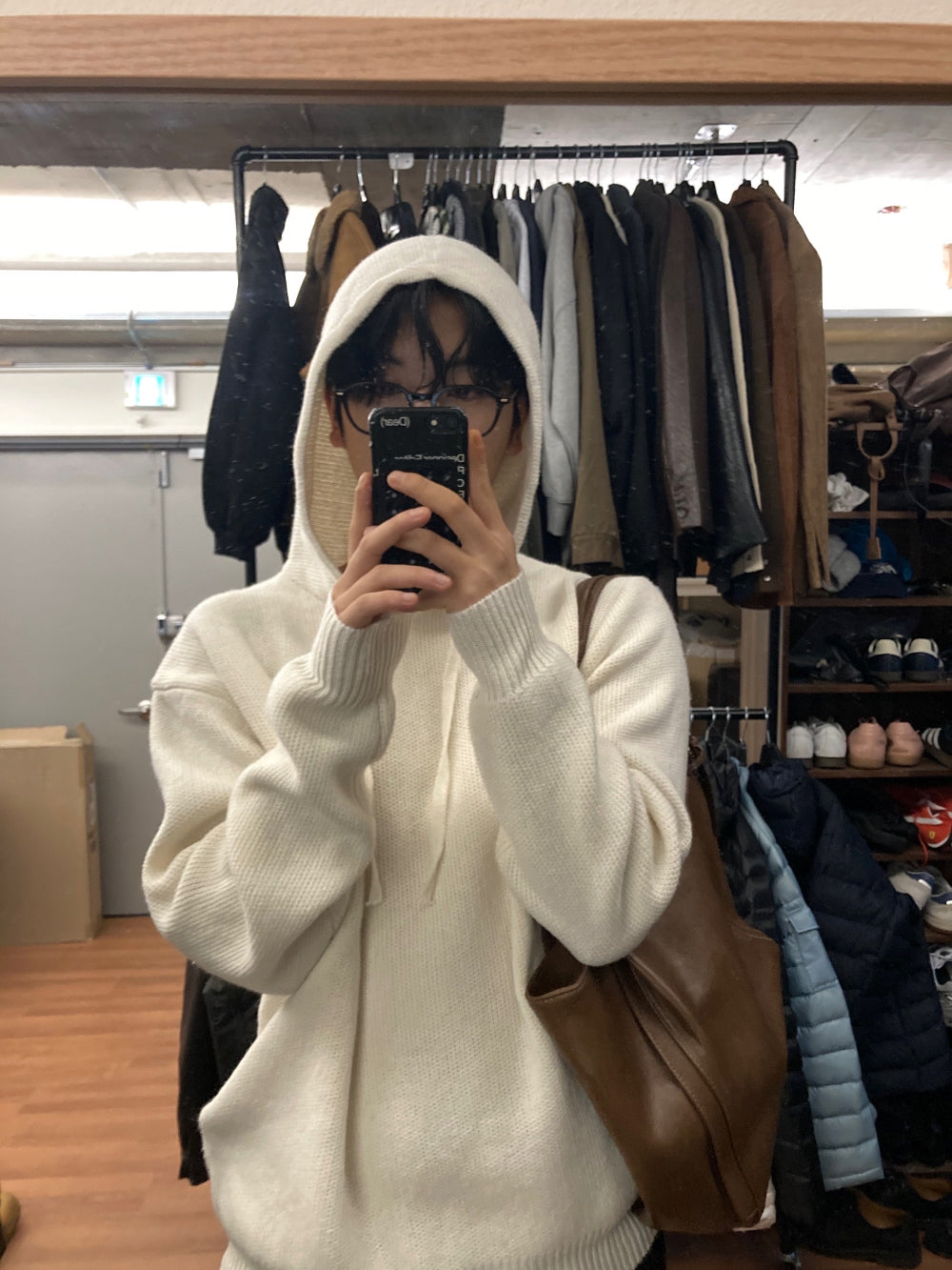 男友感單品！立體編織針織Hoodie｜4色入