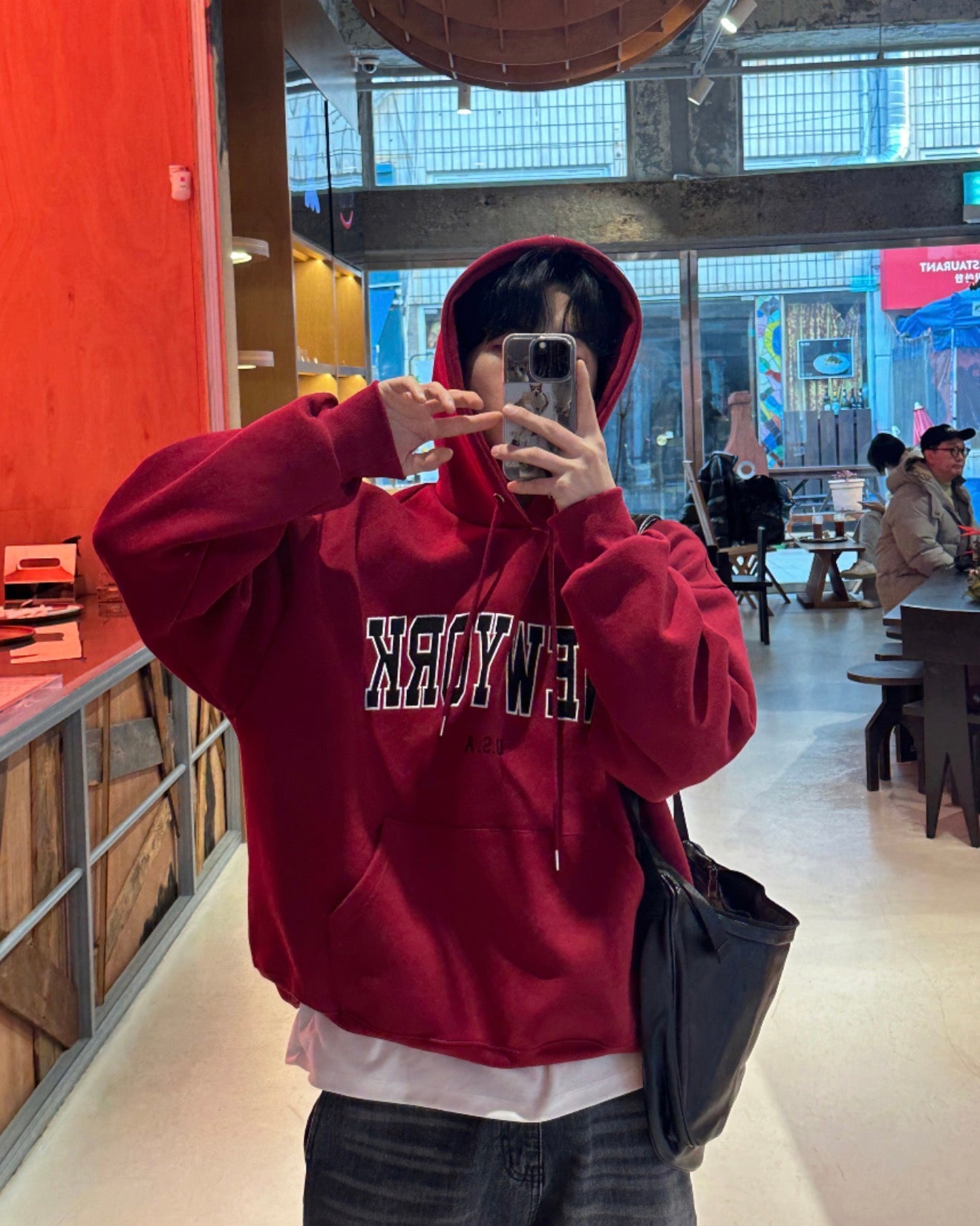 NEW YORK 刺繡連帽衛衣|5色入