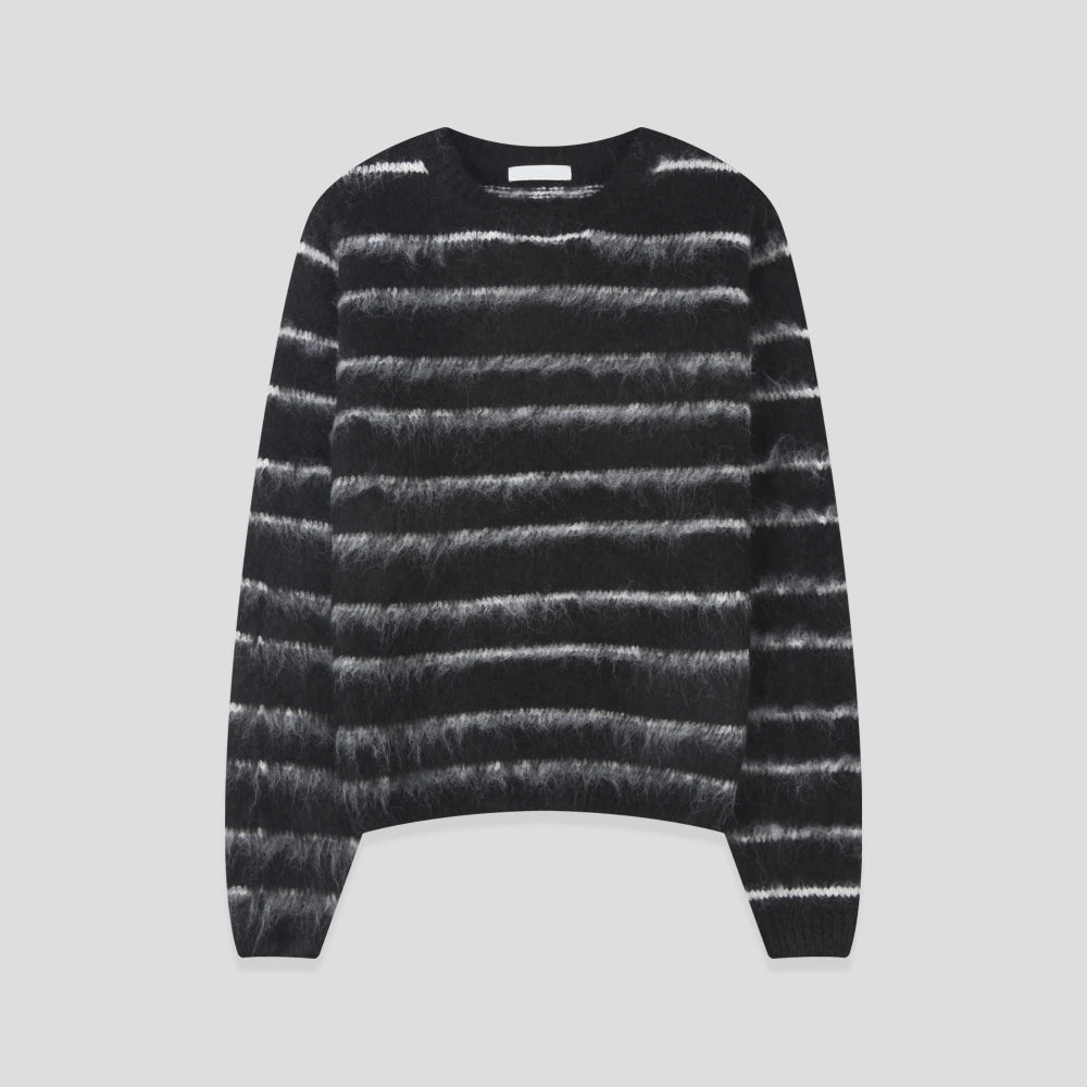 易襯款！馬海毛條紋針織衫｜4色入