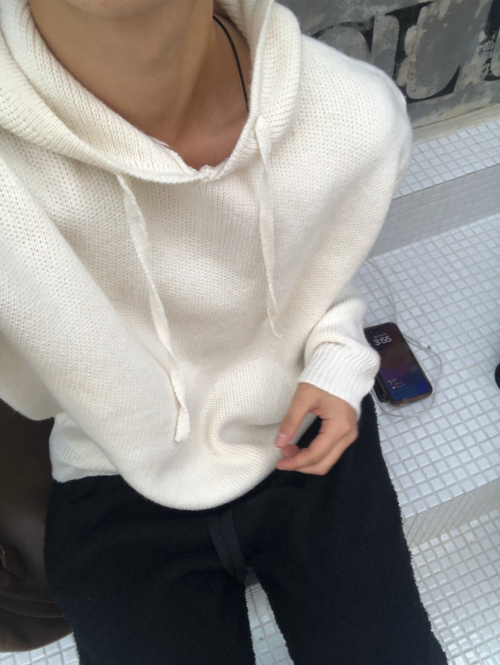 男友感單品！立體編織針織Hoodie｜4色入