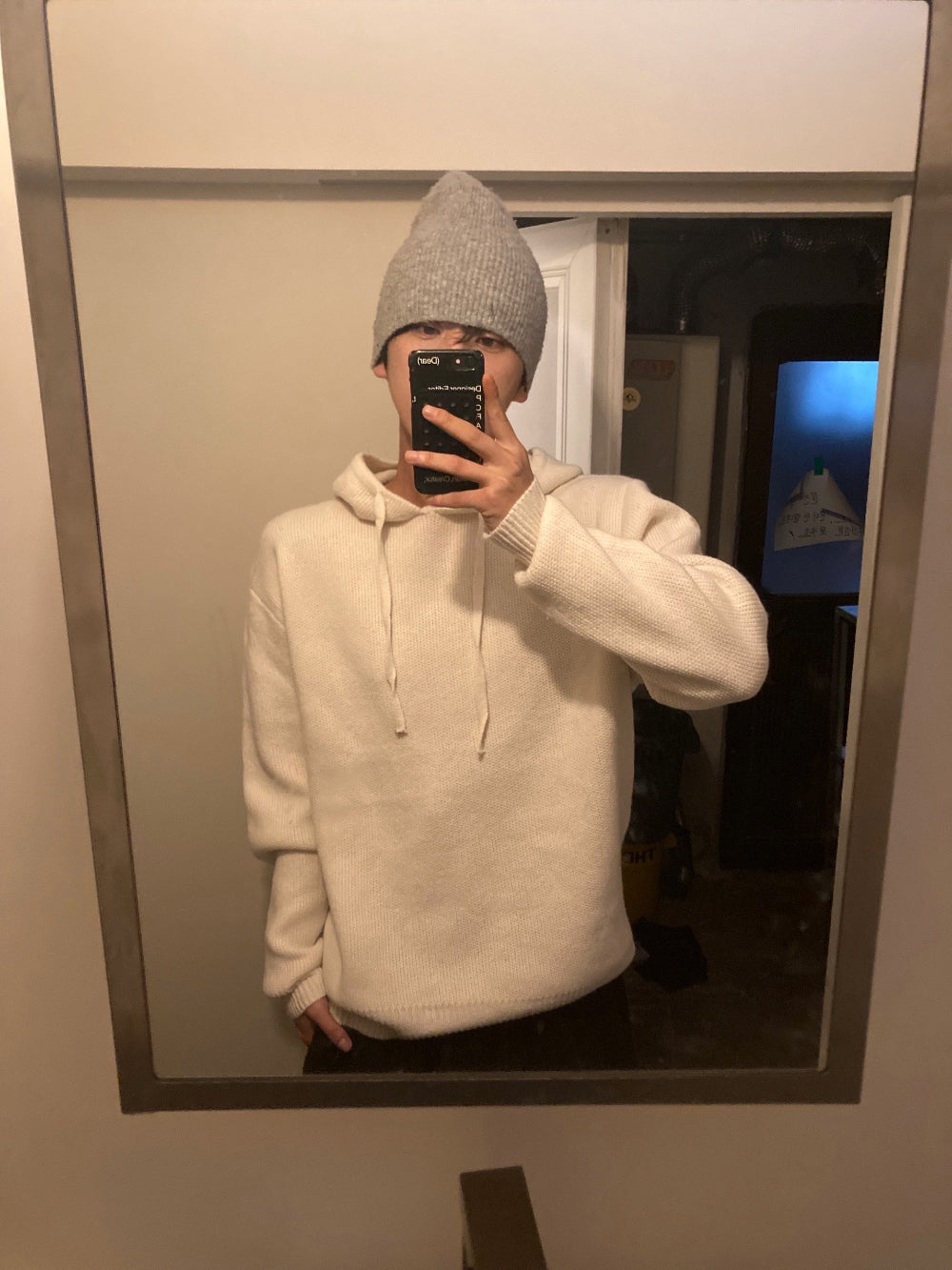 男友感單品！立體編織針織Hoodie｜4色入