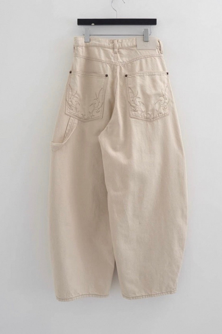 闊身裂紋彎刀褲