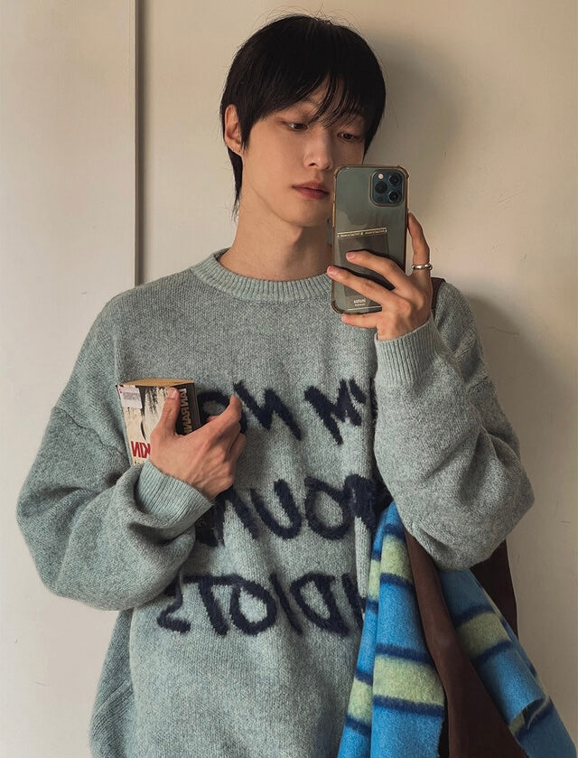 I'm not surrounded by idiot寬鬆針織衫｜4色入