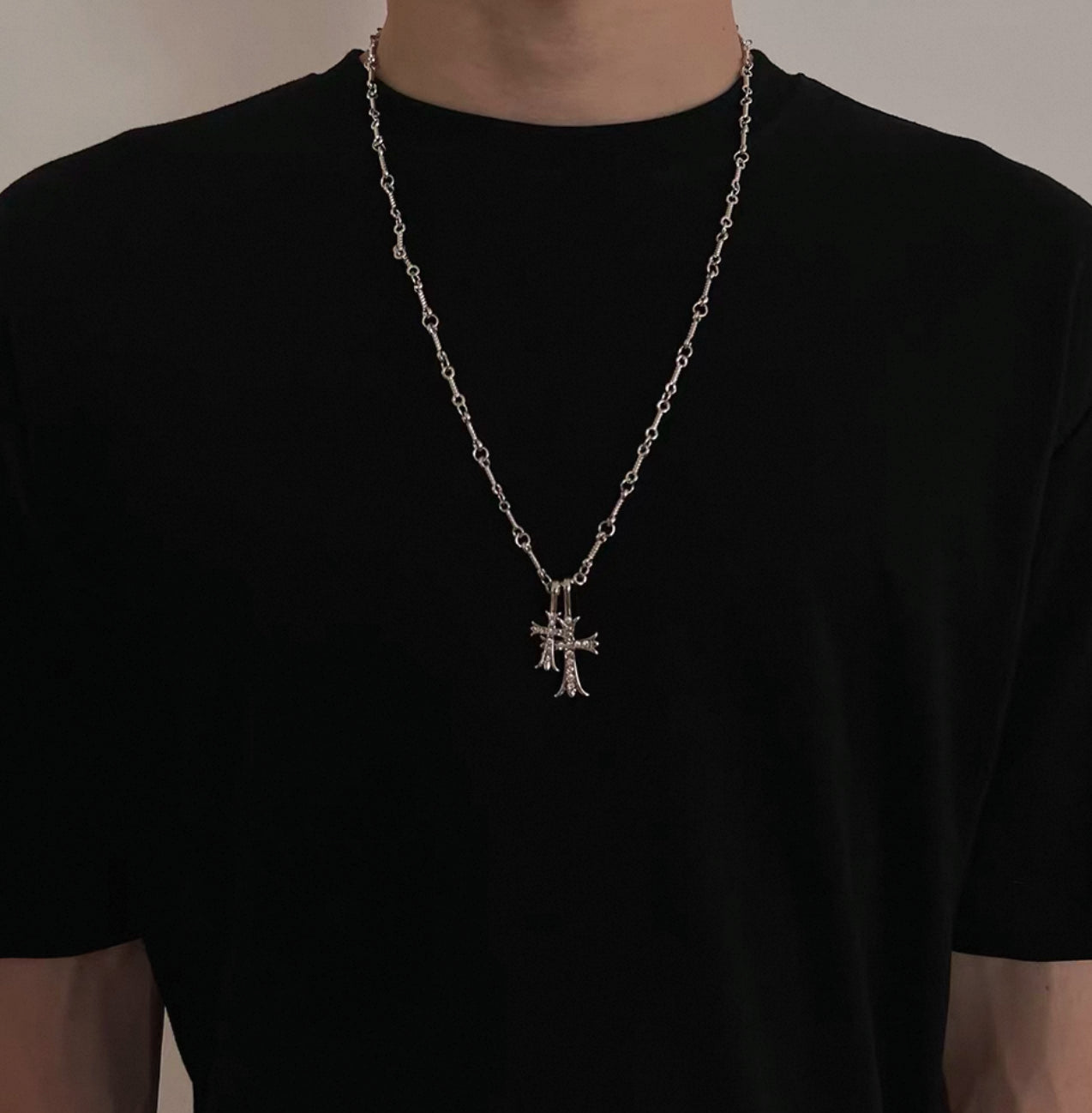Double Cross Necklace
