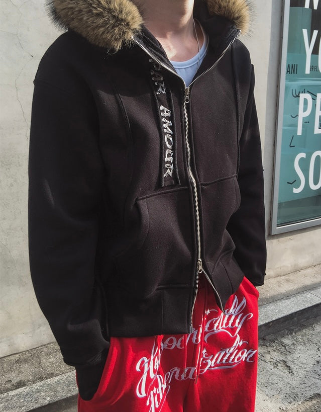 AMOUR超高質毛毛連帽衛衣｜2色入