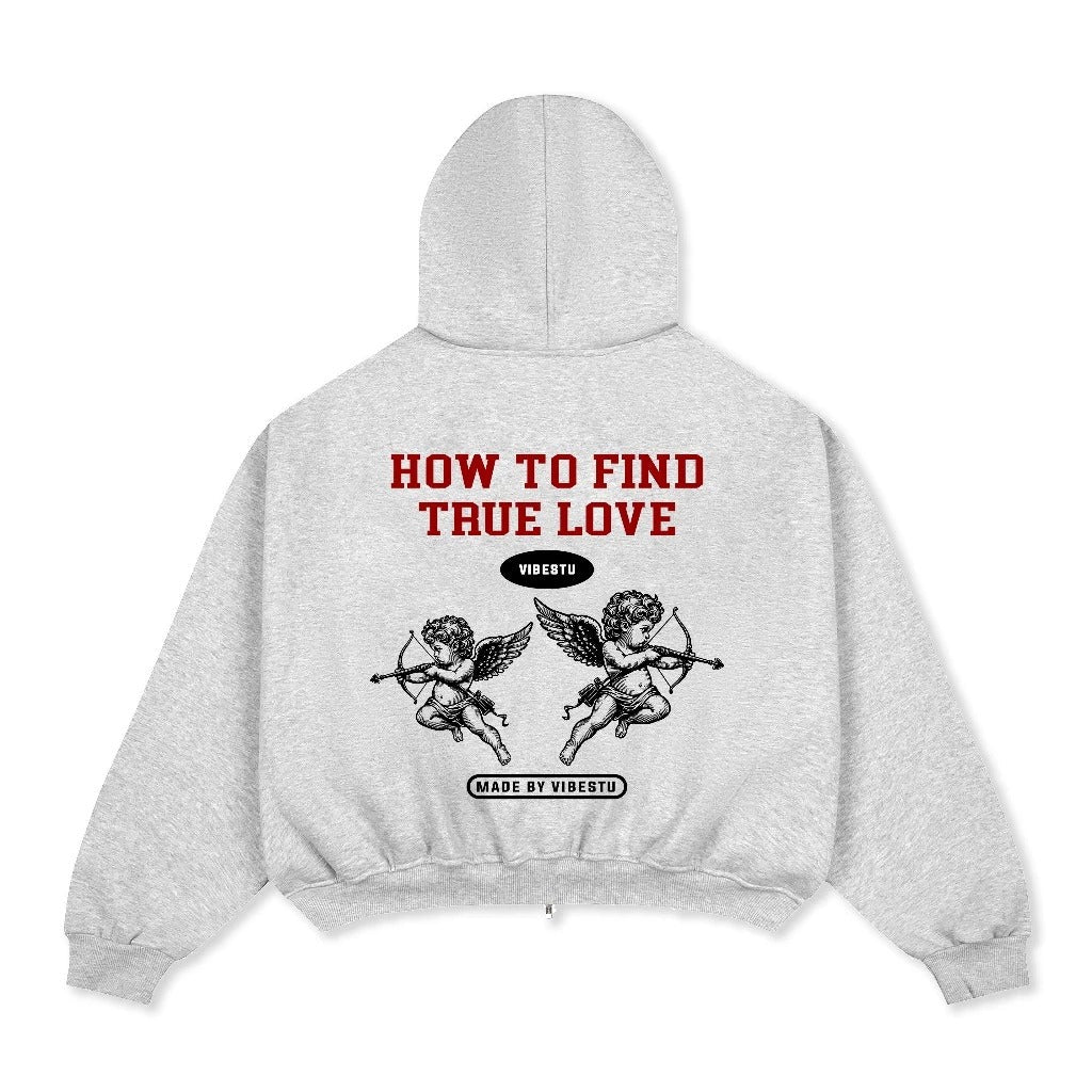 True Love 短版寬鬆雙頭拉鏈衛衣🇻🇳