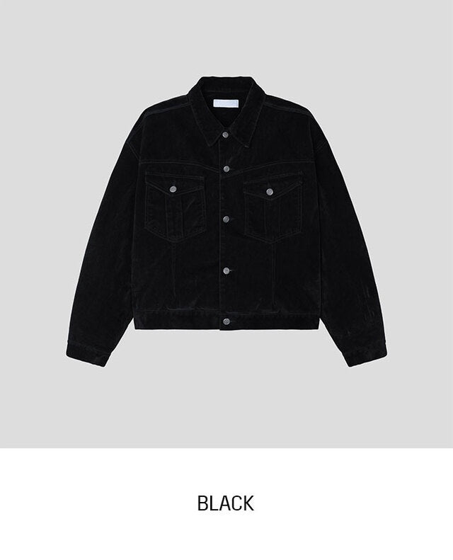 Premium！天鵝絨面牛仔外套｜2色入
