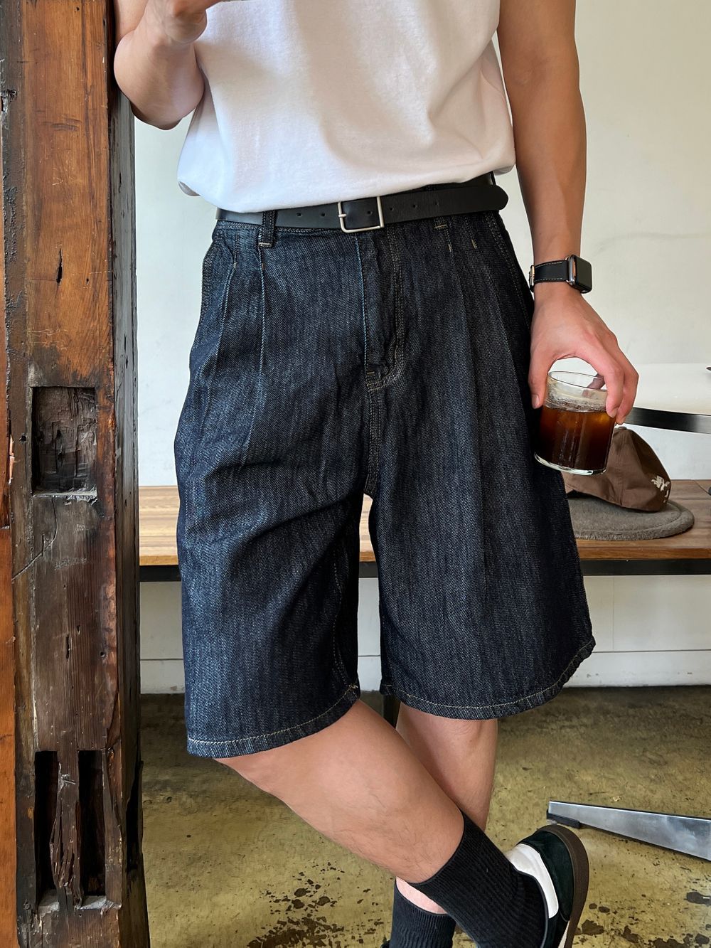 PREMIUM Set👑斜紋雙褶靛藍牛仔褲｜1色入