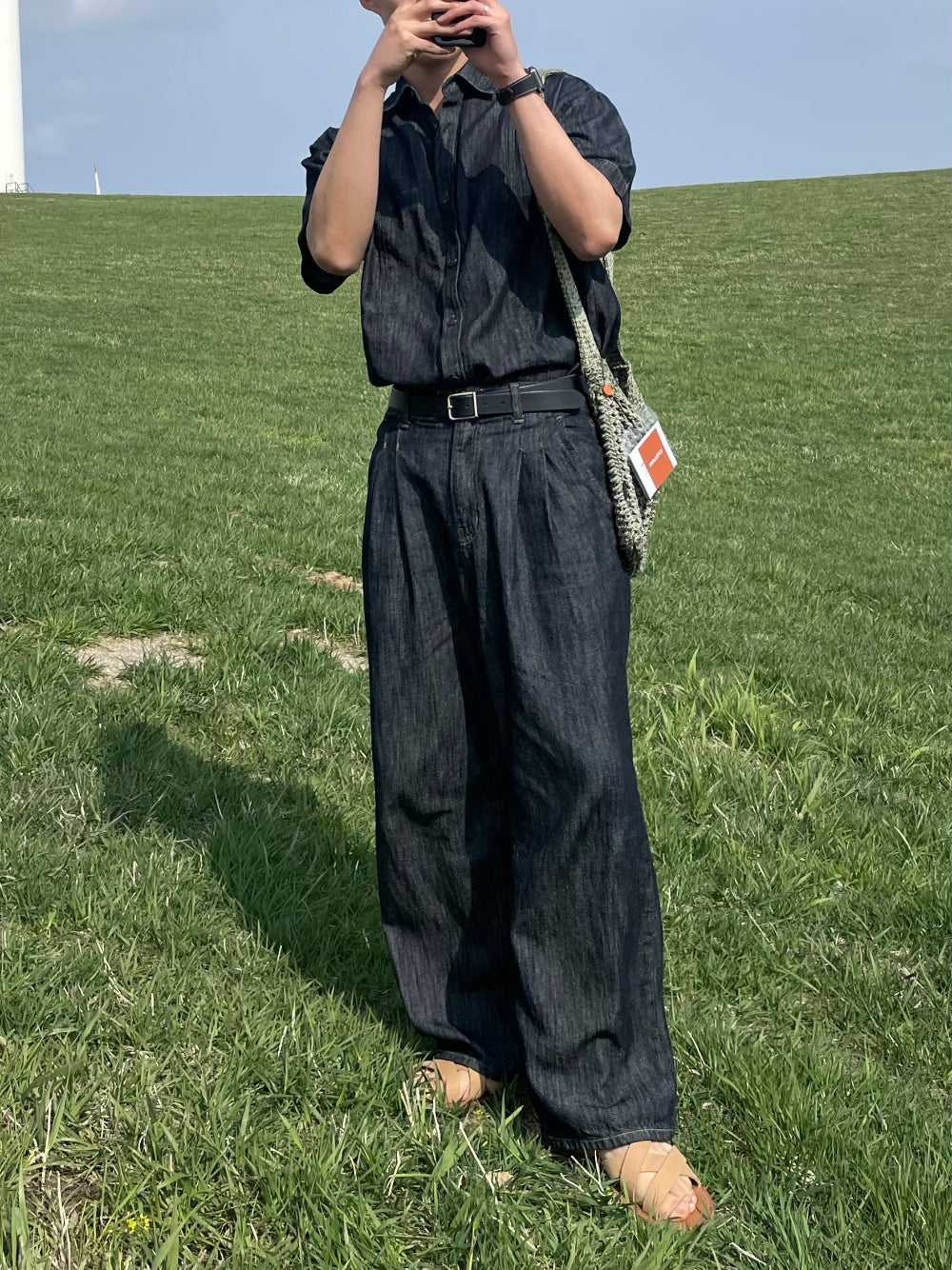 PREMIUM Set👑水洗牛仔短袖恤衫｜1色入