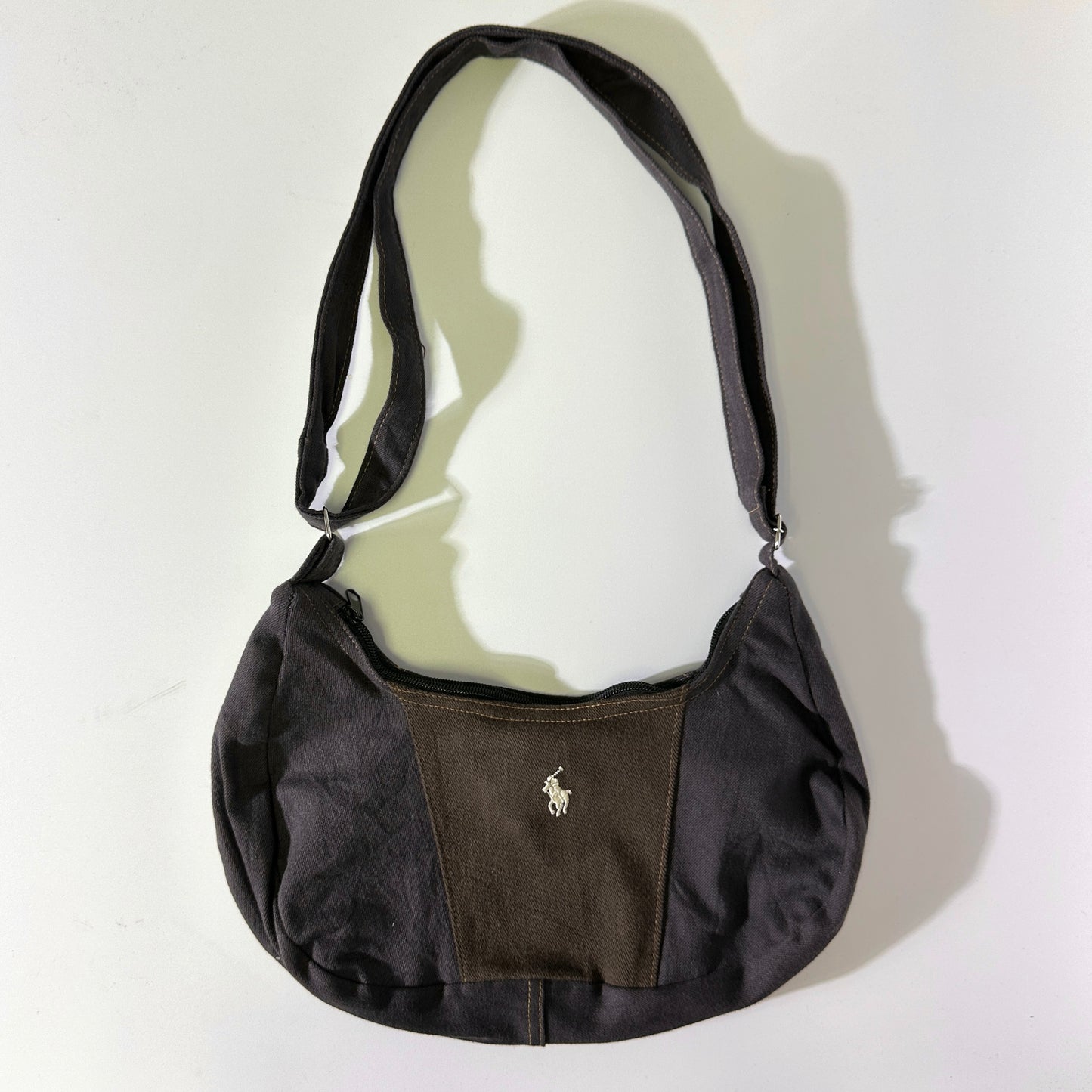 Remade Polo Bag Purle & Brown (長度可調教）