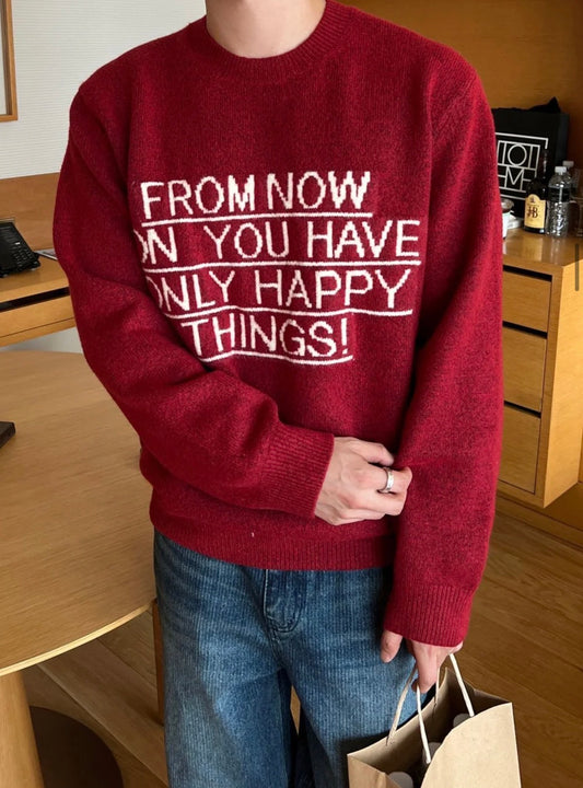 Premium👑簡約文字針織衫｜9色入