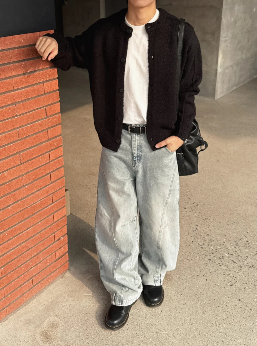 立體剪裁顯肩闊💪🏻圓領短款開胸針織衫｜6色入