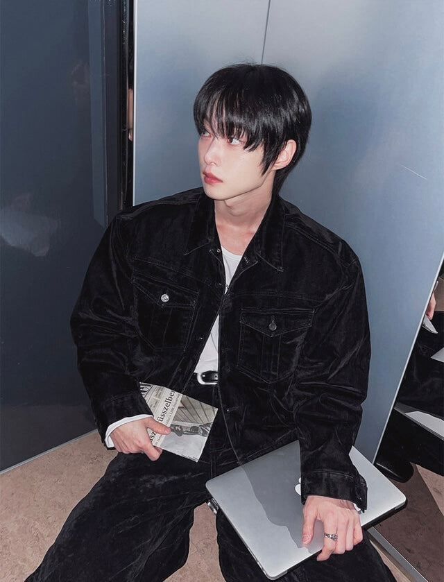 Premium！天鵝絨面牛仔外套｜2色入