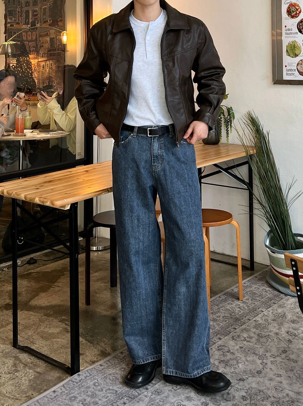 低調光澤感！植物性純素寬鬆短皮褸｜2色入