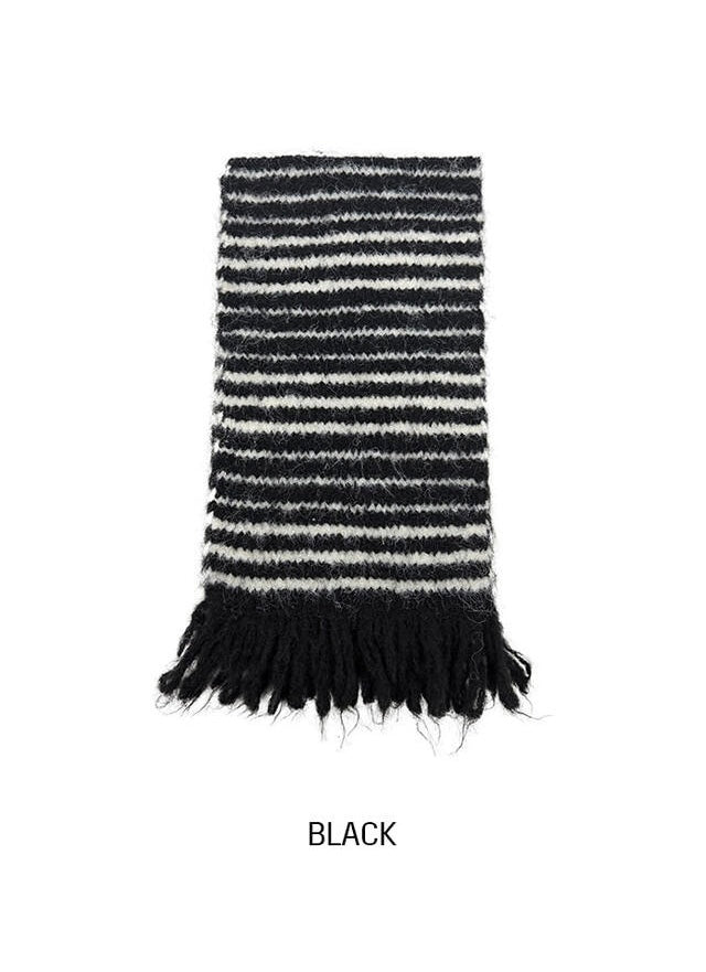 節日感橫間流蘇頸巾｜6色入