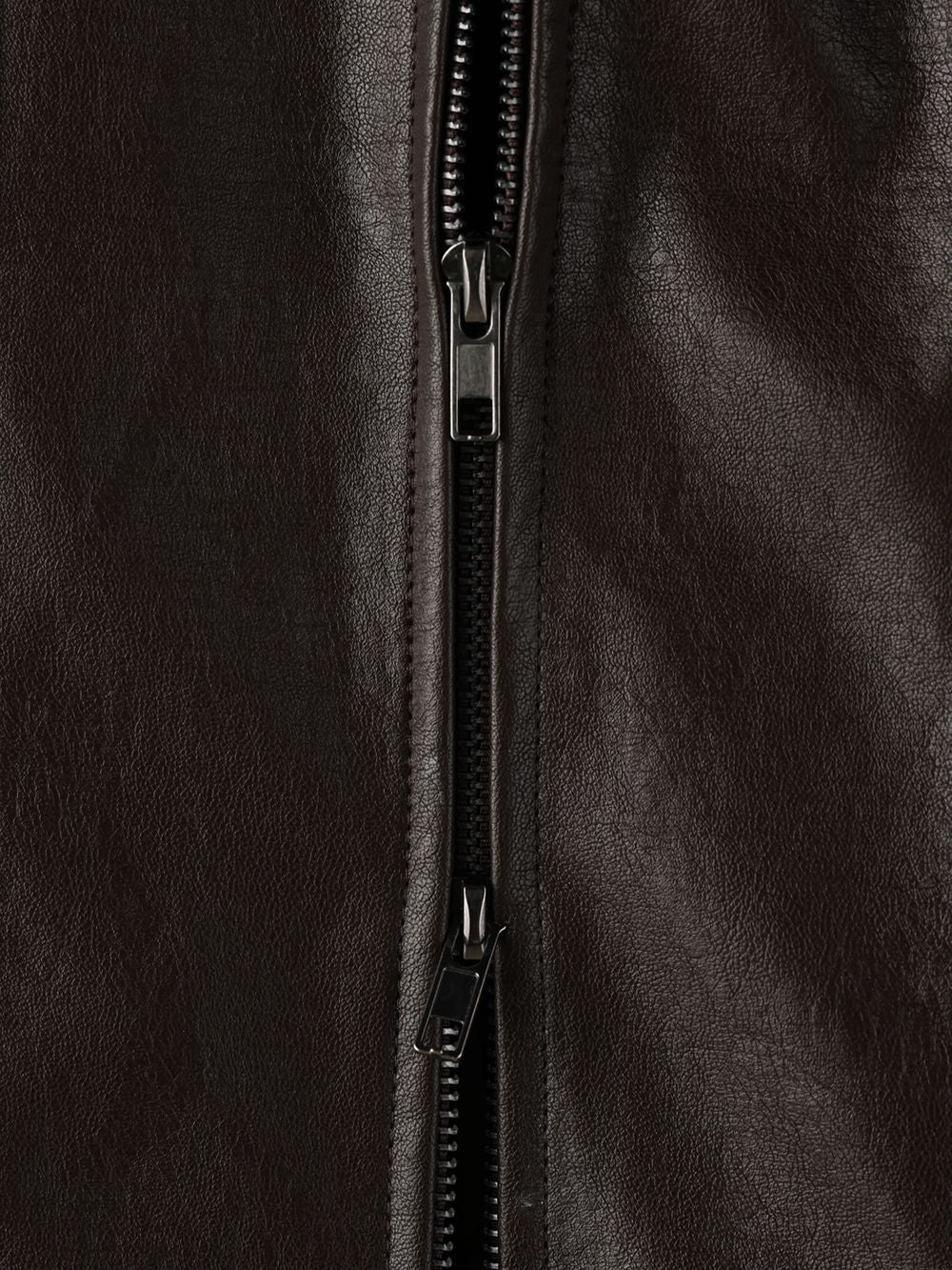 低調光澤感！植物性純素寬鬆短皮褸｜2色入